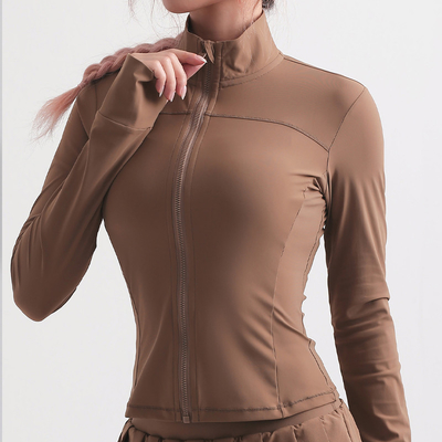 Full Zipper Quackly Dry Women Long Sleeve Riding Horse Jackets Pockets